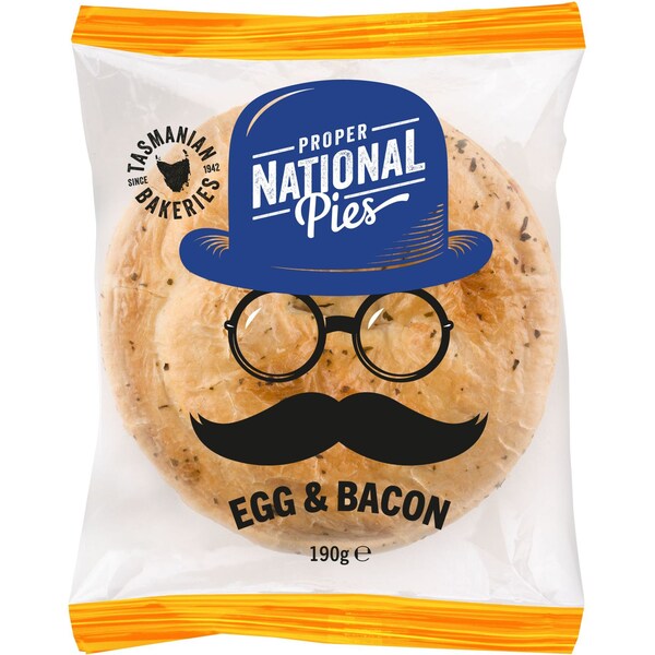 National Pies Gourmet Egg & Bacon Pie 190g
