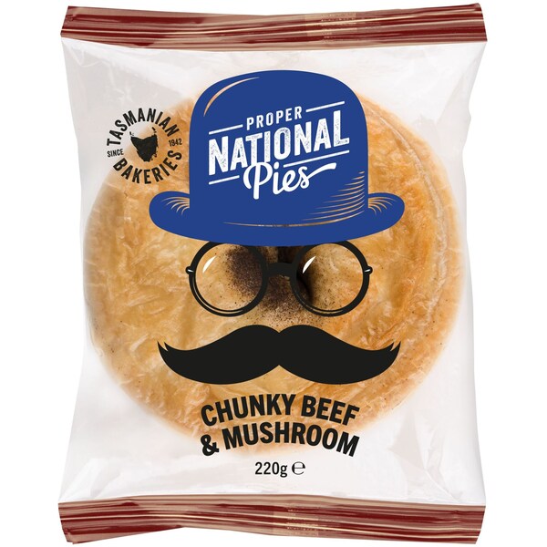 National Pies Chunky Beef & Mushroom Pie 220g