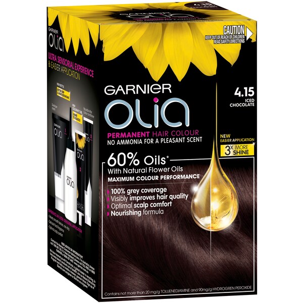 Garnier Olia Permanent Hair Colour 4.15 Iced Chocolate each