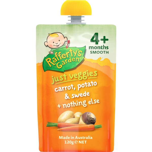 Rafferty's Garden Just Veggies 4 Months+ Carrot Potato Swede 120G