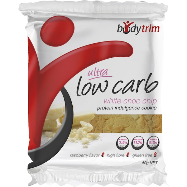 Bodytrim Ultra Low Carb Protein Cookie White Choc 50g