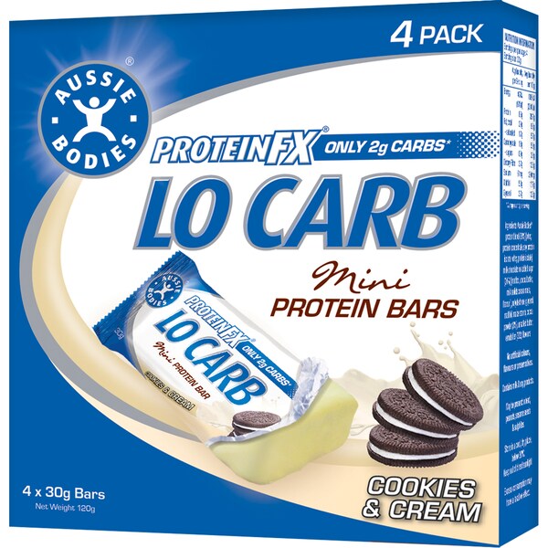 Aussie Bodies Lo Carb Mini Multipack Cookies & Cream 120g