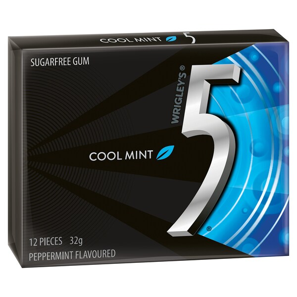 Wrigley's 5 Gum Cool Mint Stick Sugarfree 32g