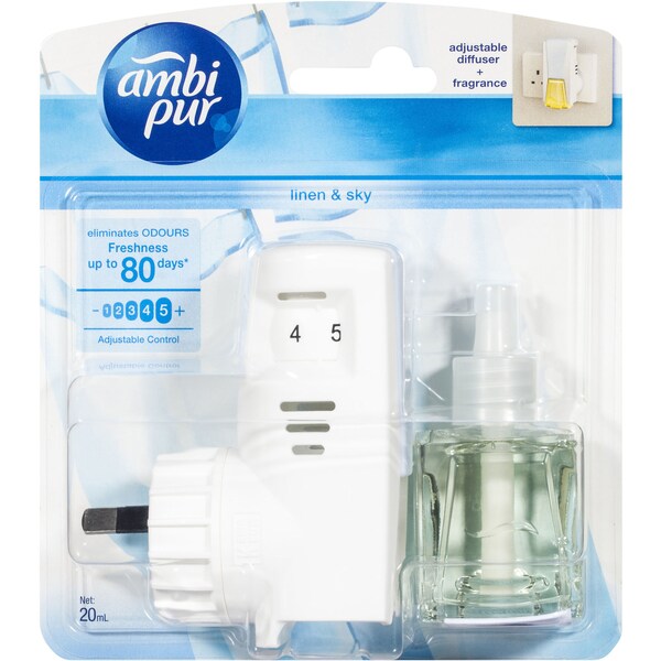 Ambi Pur Plug In Air Freshener Set Linen & Sky 20ml