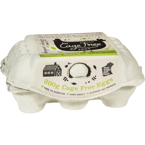 Swan Valley 6 Large Cage Free Eggs 300g