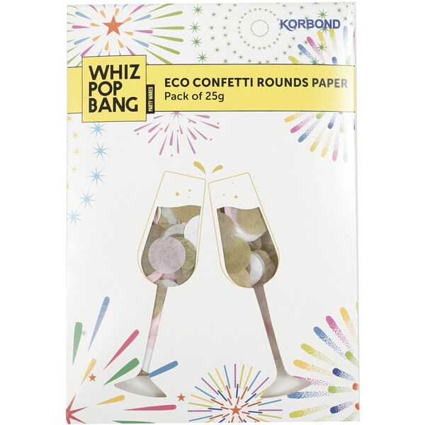 Korbond Whiz Pop Bang Eco Confetti Rounds Paper each