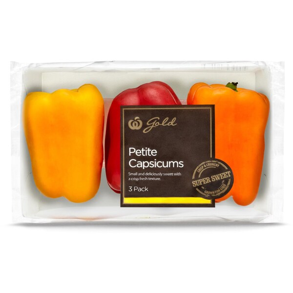 Woolworths Gold Petite Capsicum 175G Punnet