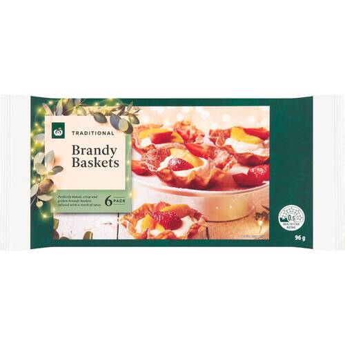 Woolworths Brandy Snap Baskets 6 Pack bunch