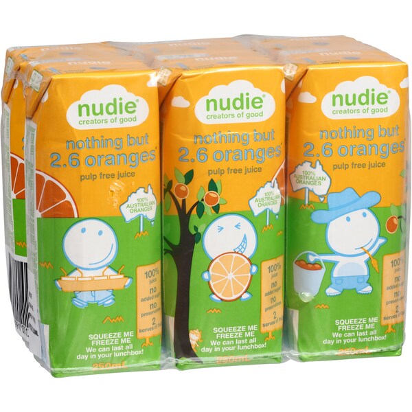Nudie Kids Orange Juice 250ml 6 Pack