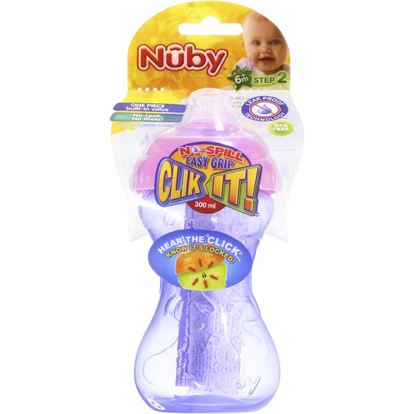 Nuby Click It Cups Sipper Spout 300ml Each