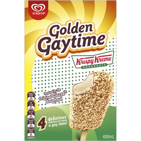 Streets Golden Gaytime Krispy Kreme Ice Cream 4 Pack