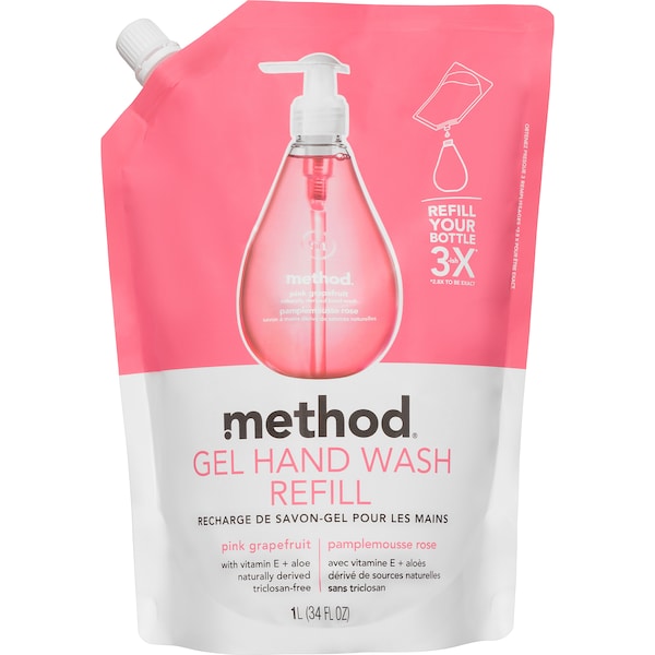 Method Gel Hand Wash Refill Pink Grapefruit 1L
