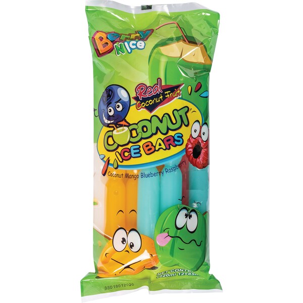 Berry Nice Coconut Ice Bars 12 Pack