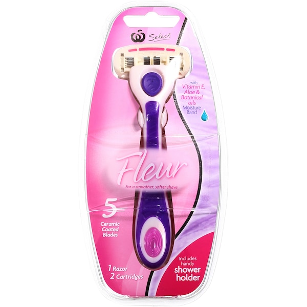 Woolworths Select Razor Womens Fleur Razor Plus 2 Cart each