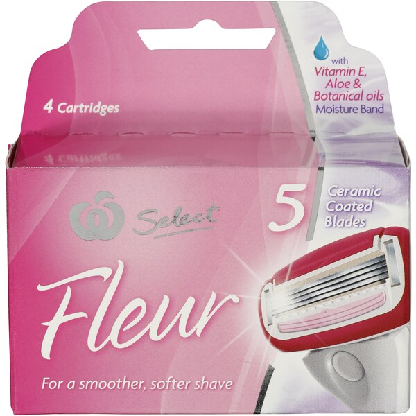 Woolworths Select Razor Fleur Refill 4 pack
