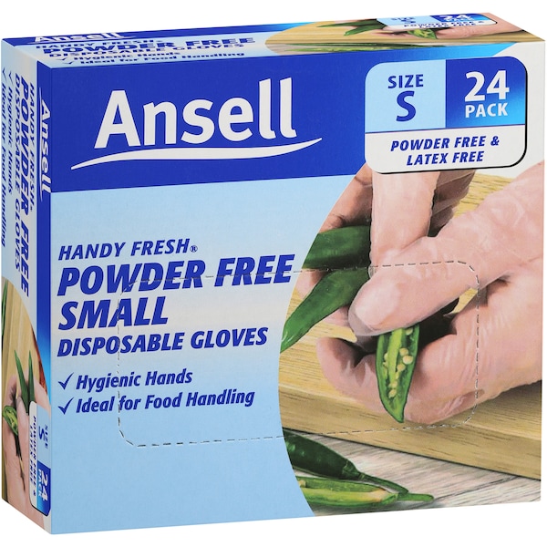 Ansell Gloves Powder Free Disposabe Small 24 Pack