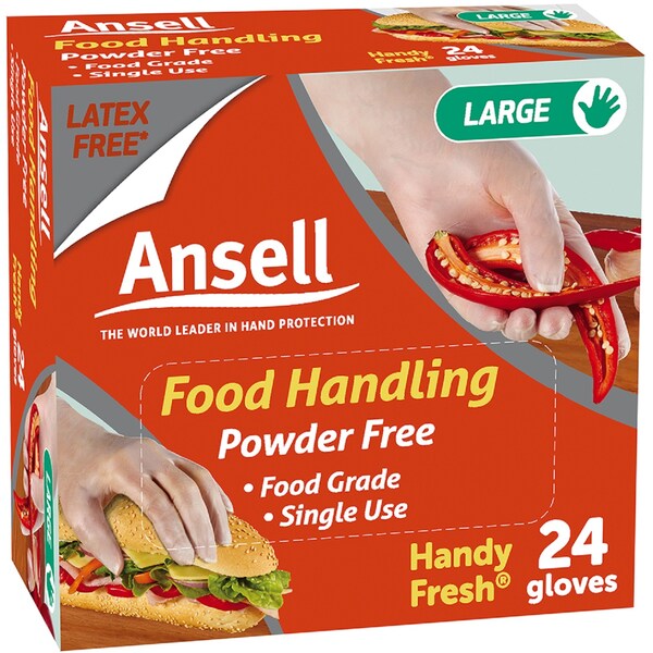 Ansell Gloves Powder Free Disposable Large 24 Pack