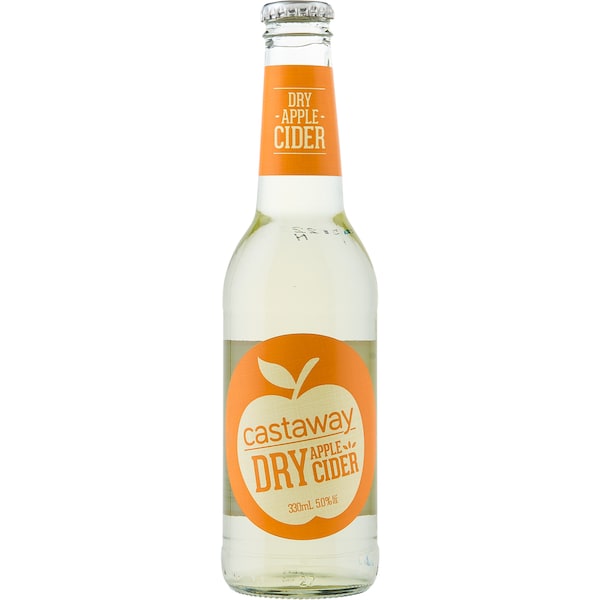 Castaway Apple Cider Dry Low Carb Bottle 330ml Single