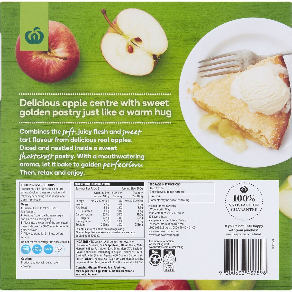 Woolworths Apple Pie Family 600g bunch