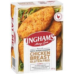 Ingham's Chicken Breast Schnitzel Gluten Free 400g