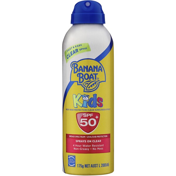 Banana Boat SPF 50+ Kids Clear Sunscreen Spray 175g