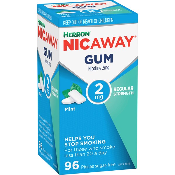 Nicaway Nicaway Stop Smoking Mint Gum 2Mg 96 pack