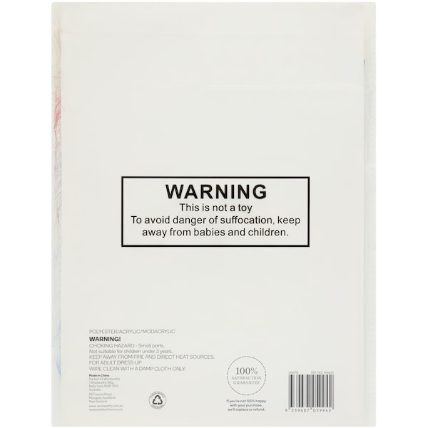 Australia Day Novelty Wig Assorted Each