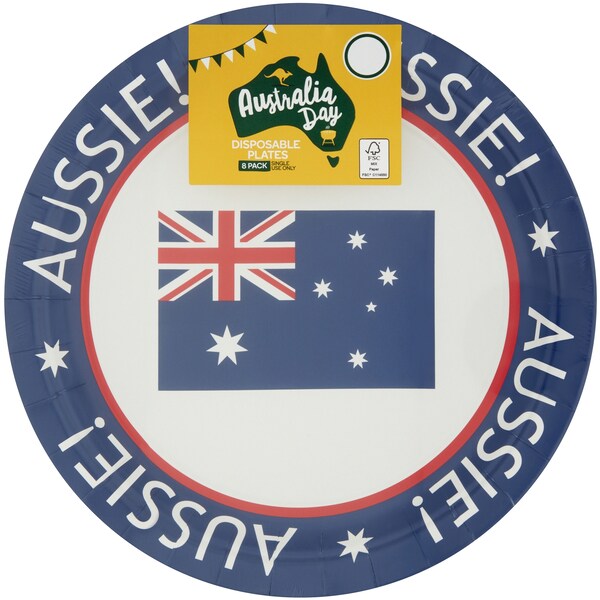 Australia Day Disposable Plates  8 Pack