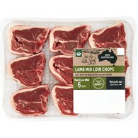 Woolworths Lamb Midloins Chops 6 - 9 Pieces