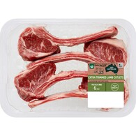 Woolworths Lamb Extra Trim Cutlets 4-6 Pieces