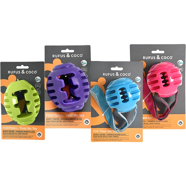 Rufus & Coco Treat Dog Toy Assorted Each