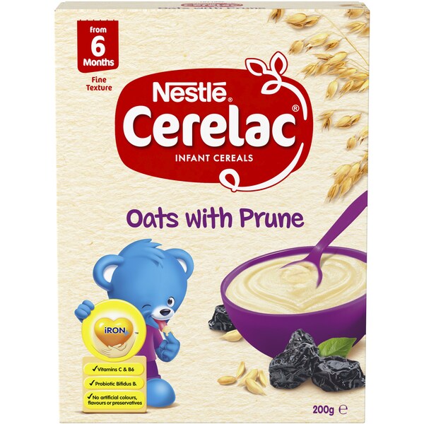 Nestle Cerelac Baby Cereal?Oats With Prune Stage 2 200g