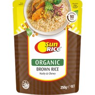 Sunrice Microwave Organic Brown Rice Pouch
