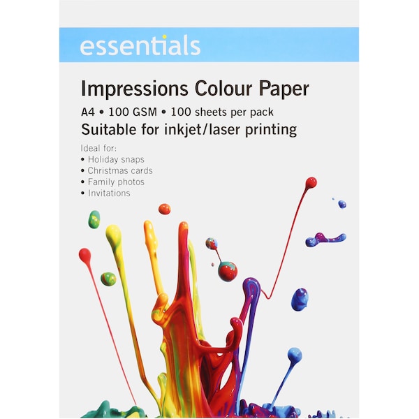 Essentials Photo Paper Colour a4 Each