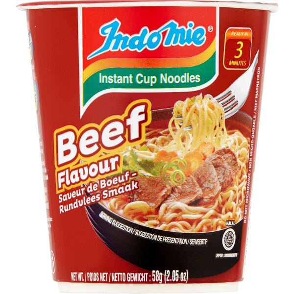 Indomie Beef Noodle Cups each