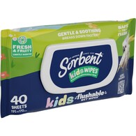 Sorbent Flushable Wipes Kids