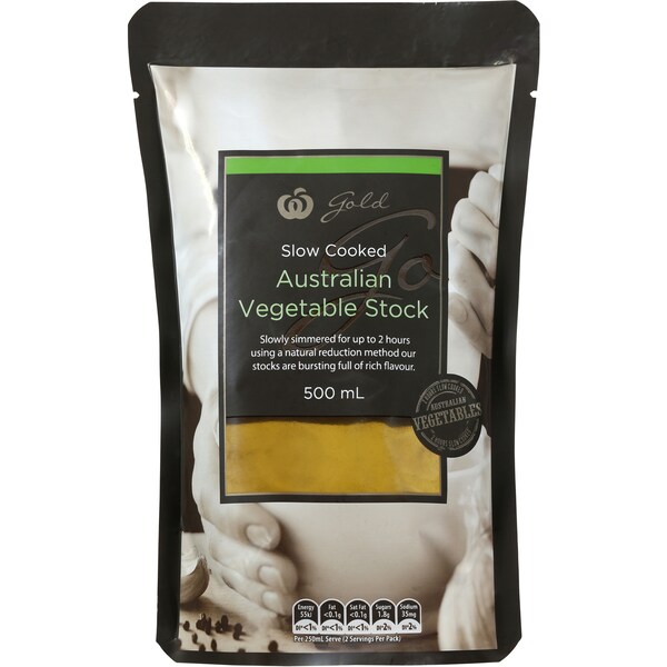 Woolworths Gold Vegetable Stock 500mL