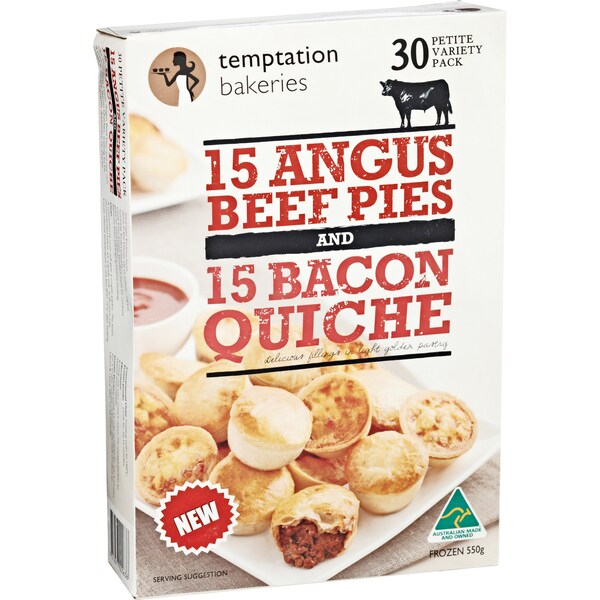 Temptation Bakeries Pies And Quiche Variety Pack 550g