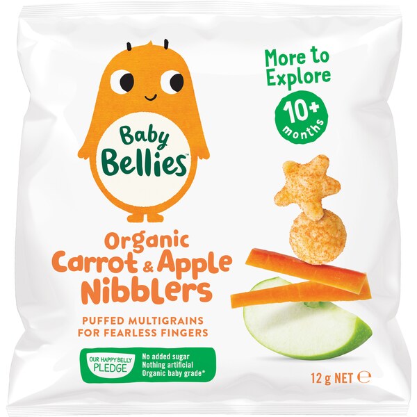 Baby Bellies Organic Nibblers Carrot & Apple 12g