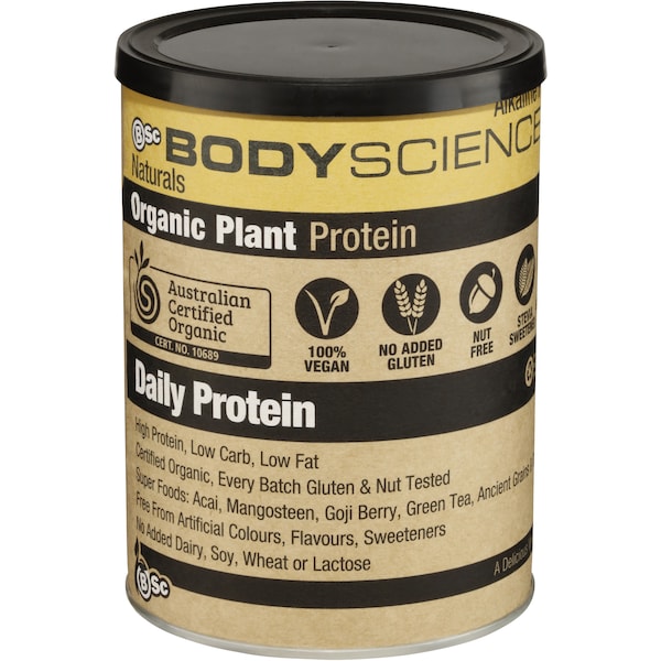 Body Science International  Naturals Organic Plant Protein Vanilla 350g