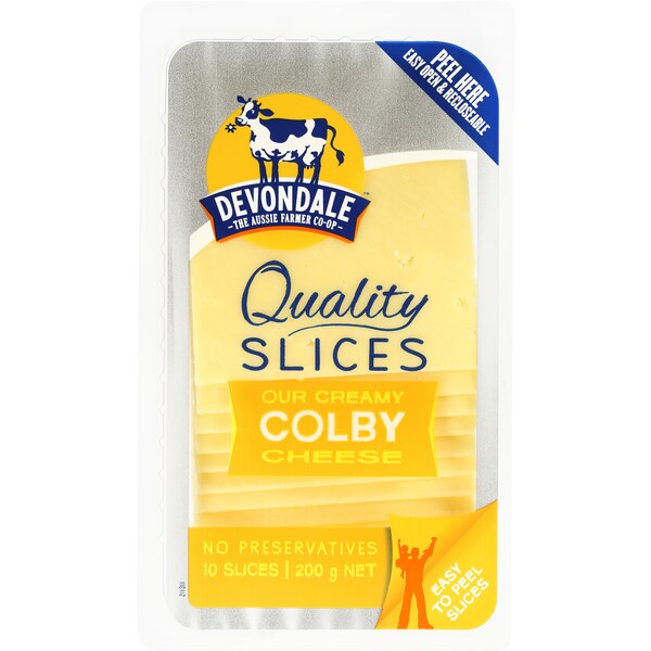Devondale Colby Cheese Slices   200g