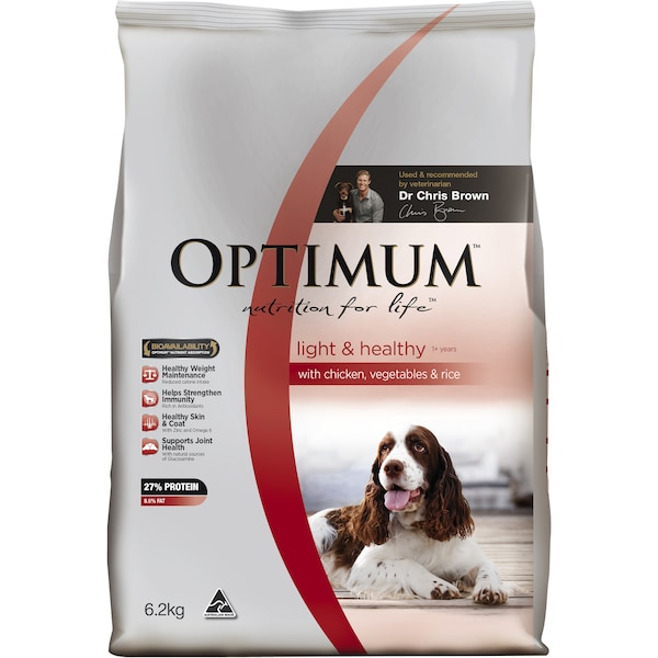 Optimum Light & Healthy With Chicken Vegetables & Rice Dry Dog Food 6.2kg