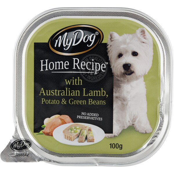 My Dog Home Recipe Adult Dog Food Lamb Potato & Green Beans 100g