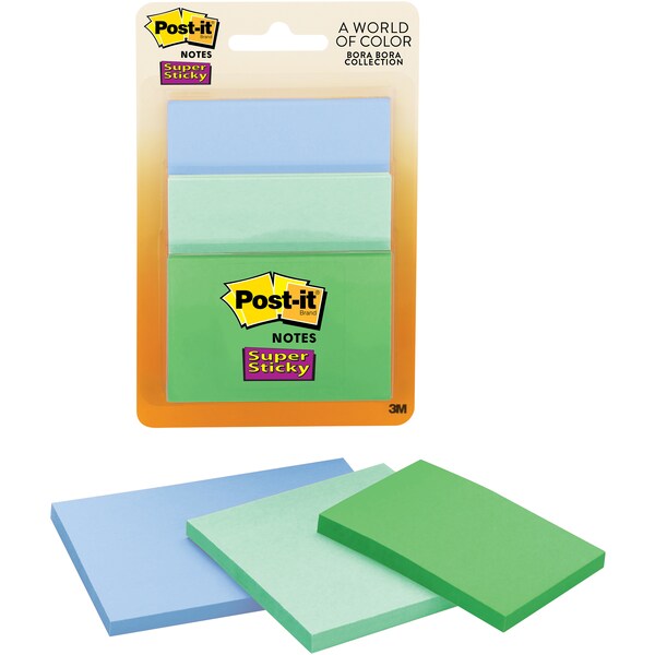 Post-it Super Sticky Notes Tropic Breeze 3 Pack