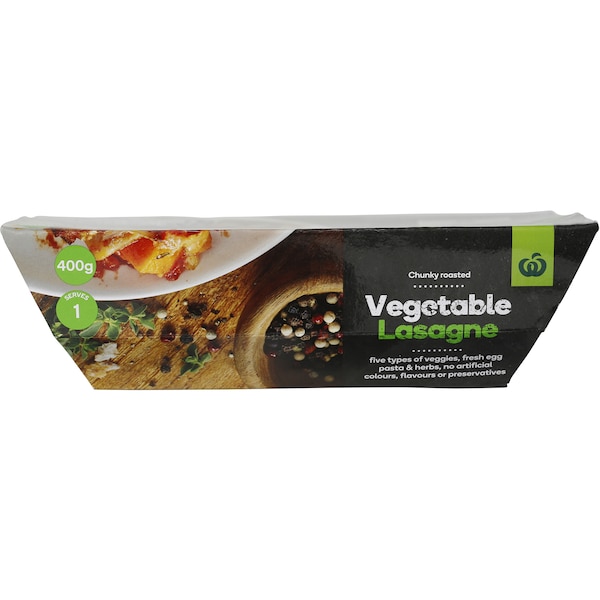 Woolworths FRESH LASAGNE VEGETABLE 400G