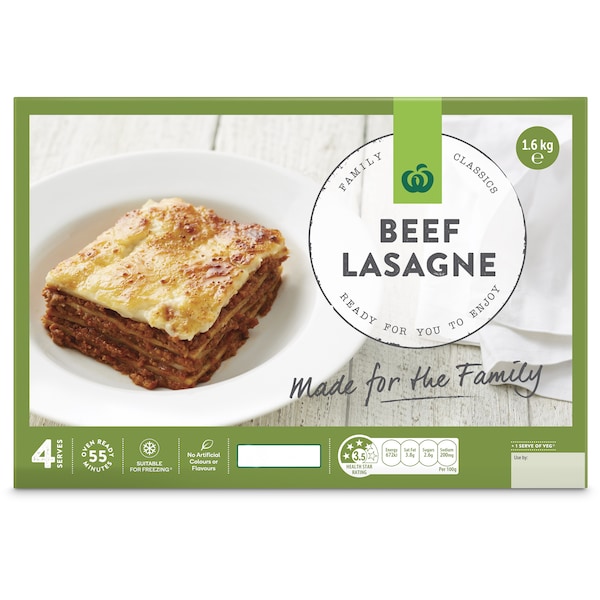 Woolworths Lasagne Beef 1.6kg