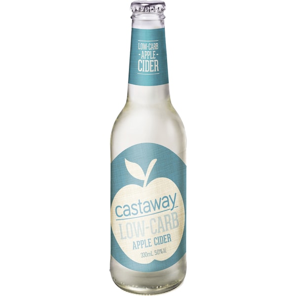 Castaway Apple Cider Low Carb Bottle 330ml Single