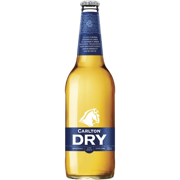Carlton Dry Low Carb Lager Bottle 700ml
