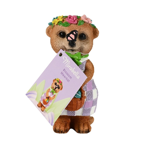 Mirabella Mini Easter Meerkat Blossom With Egg Basket each