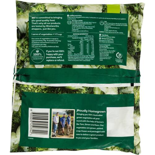 Woolworths Broccoli and Cauliflower 500g bunch